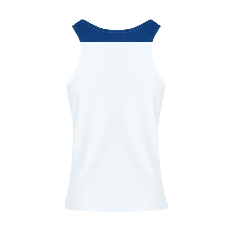 Debardeur Technique Runnek Vest Blanc Bleu Royal Femme Dos