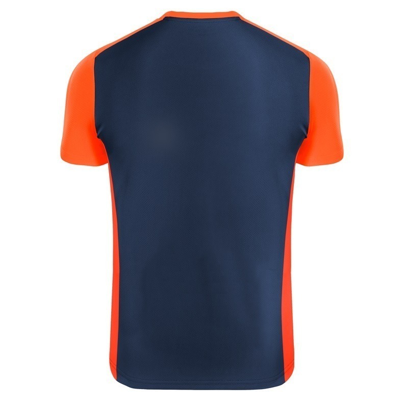 Maillot Technique Runnek Score Bleu Navy Orange Fluo Dos