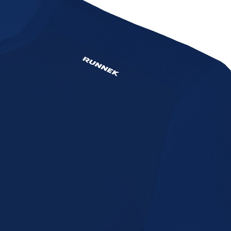 Maillot technique runnek ethilo bleu navy homme detail