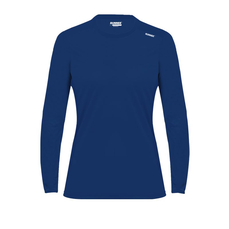 Maillot technique runnek ethilo bleu navy femme face