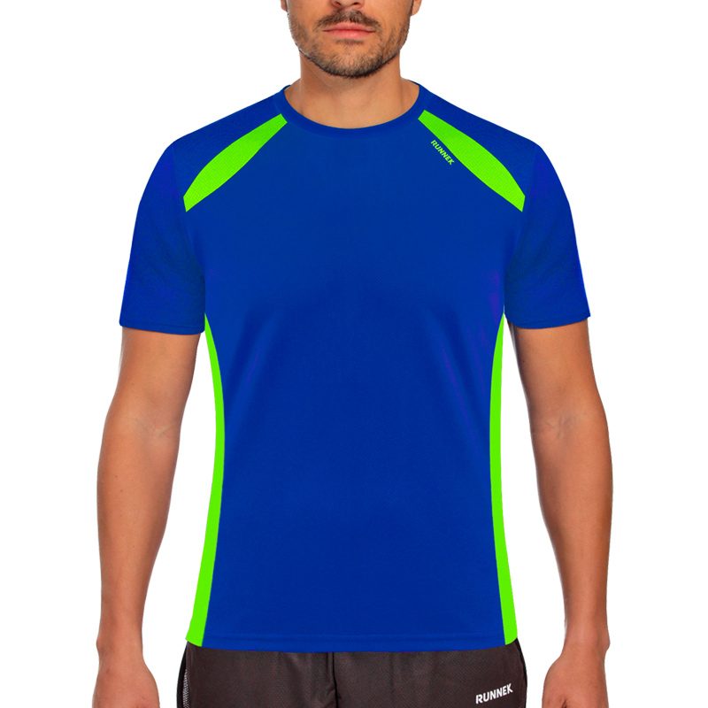 Maillot technique runnek wave bleu