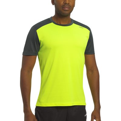 Maillot technique runnek limit jaune fluo girs plomb homme