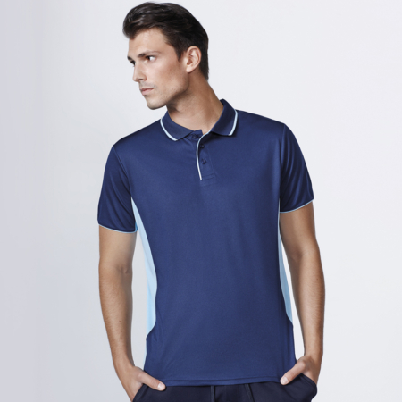 Polo technique sport homme bleu navy bleu ciel photo