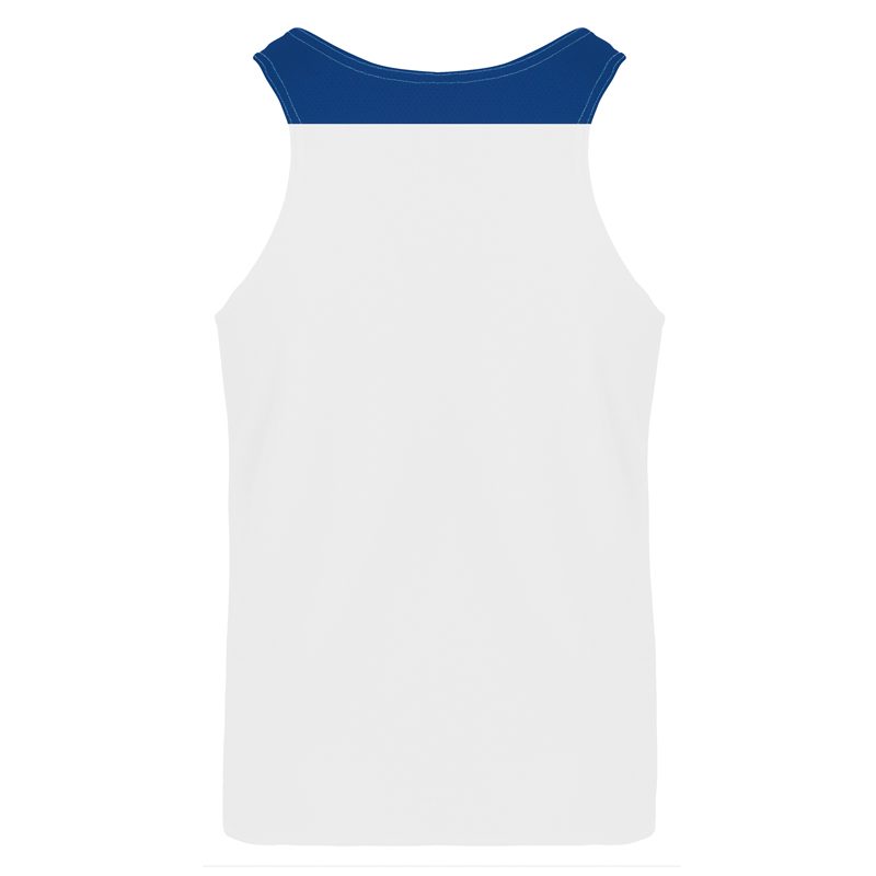 debardeur technique runnek vest blanc bleu royal homme dos