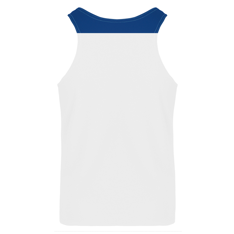 debardeur technique runnek vest blanc bleu royal homme dos
